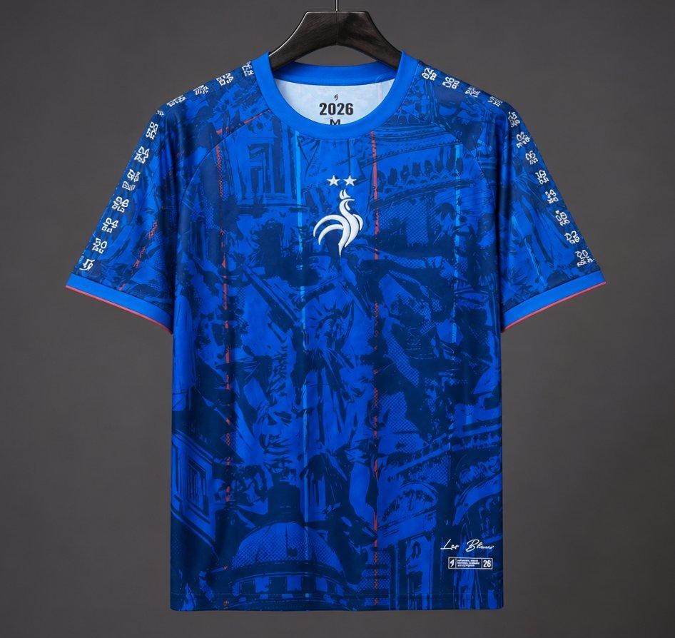 2026 France 'Les Bleus' Heritage Football Blue Shirt