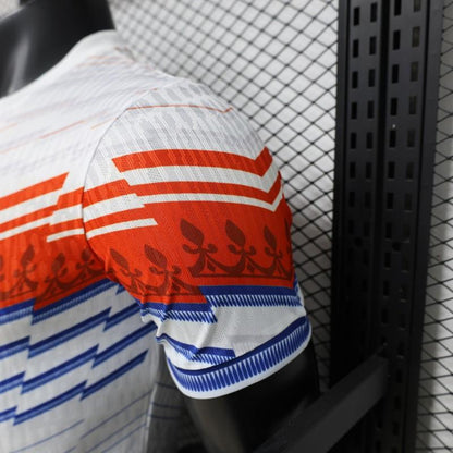 Player Version 2026 France Away White with Red & Blue Chevron Stripe Special Edition Shirt