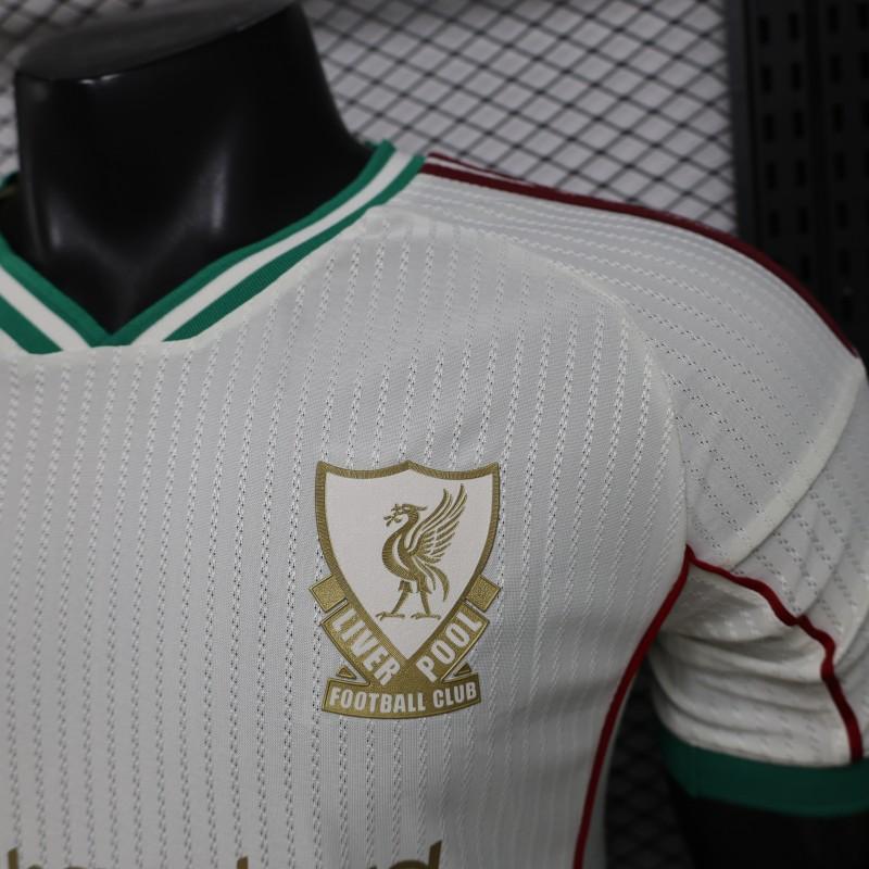 Player Version 26/27 Liverpool FC Off-White with Gold Crest  Special Edition Away Shirt