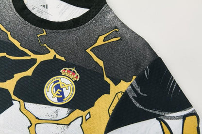 26/27  Real Madrid Black x Marvel  Short Sleeve+Soccer Shorts