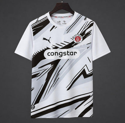 26/27 FC St. Pauli White with Black Graphic Away Shirt