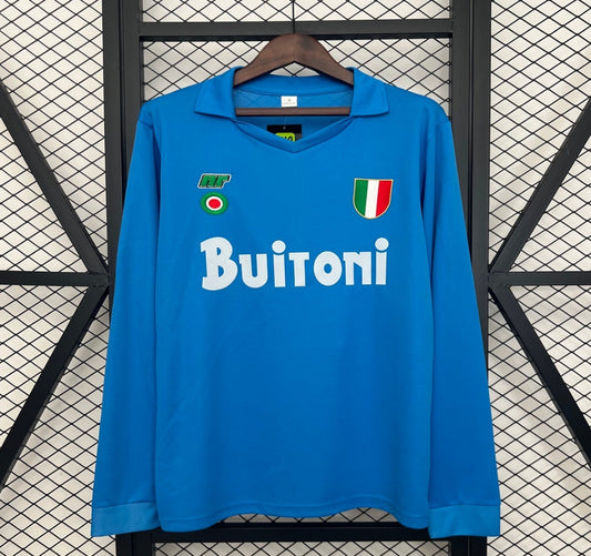 87/88 Retro Long Sleeve Napoli Home Shirt