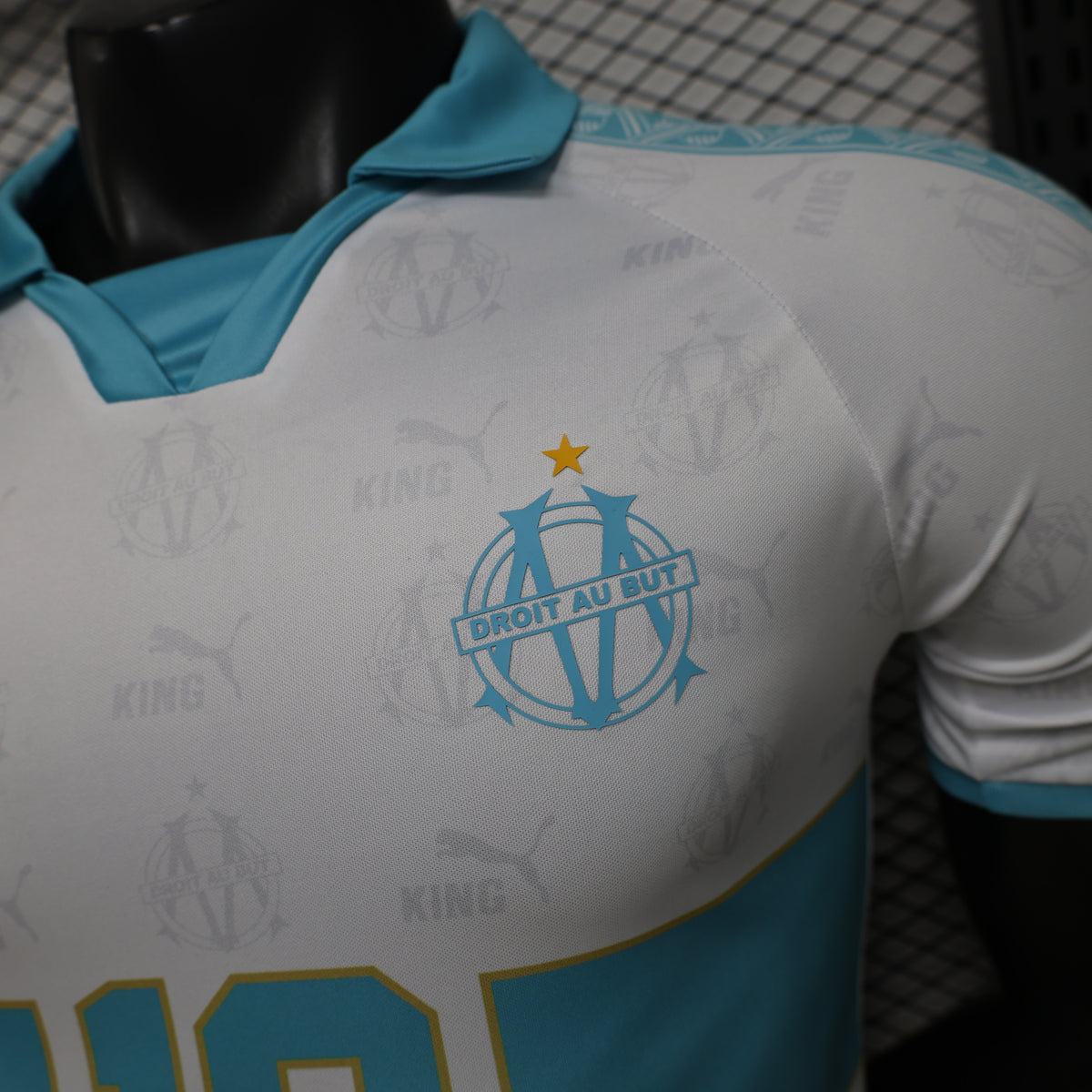 Player Version 26/27 Olympique de Marseille White with Sky Blue Special Edition Shirt