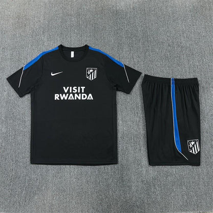 2026 Atletico Madrid Black Short Sleeve+Soccer Shorts