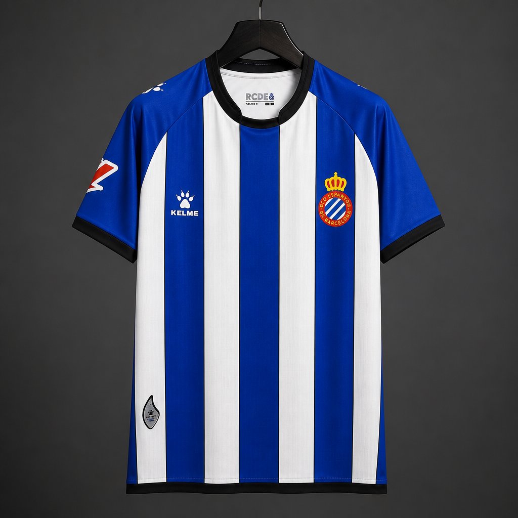 26/27 Espanyol Home Blue&White Stripe Shirt