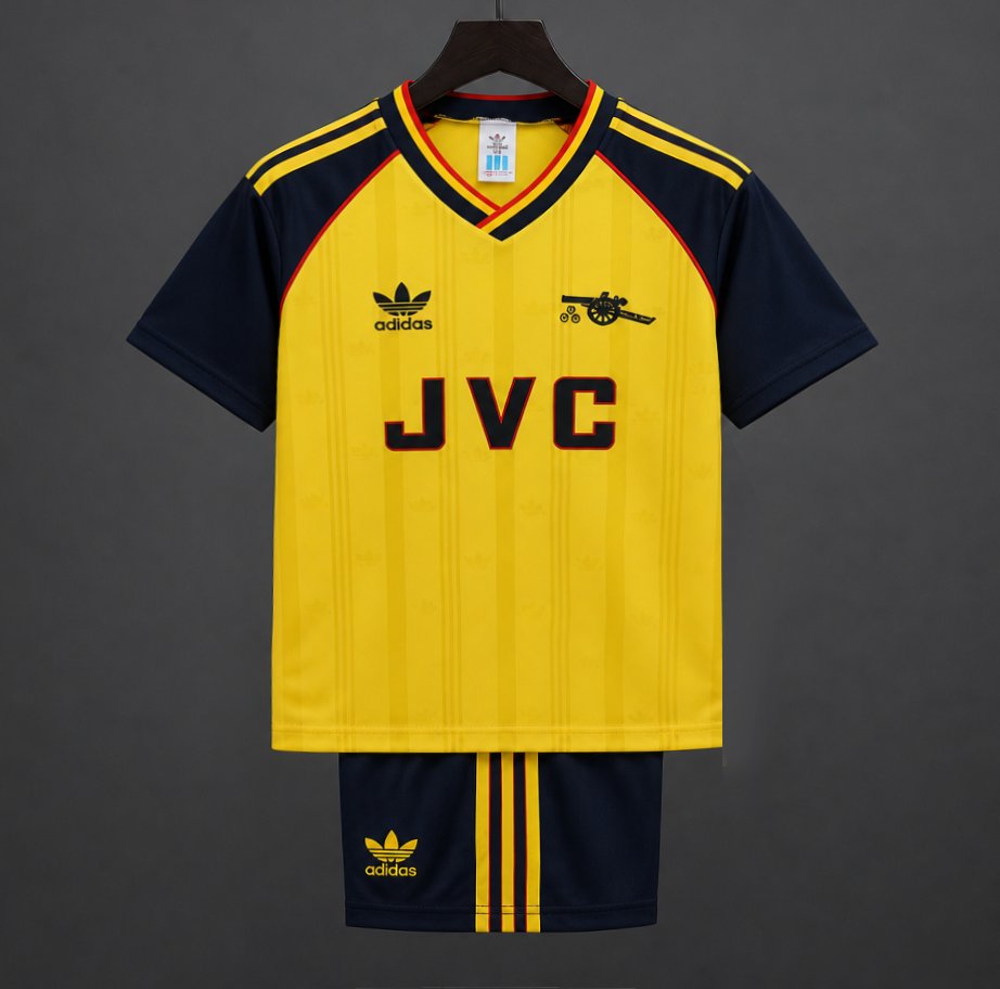 Retro Kids 88/90 Arsenal Yellow Away Shirt