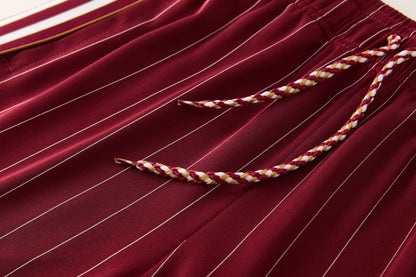 26/27  Arsenal  Maroon Pinstripe Short Sleeve+Soccer Shorts