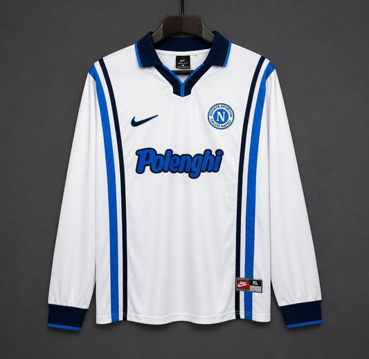 Retro 97/98 Napoli Away White Long Sleeve Shirt