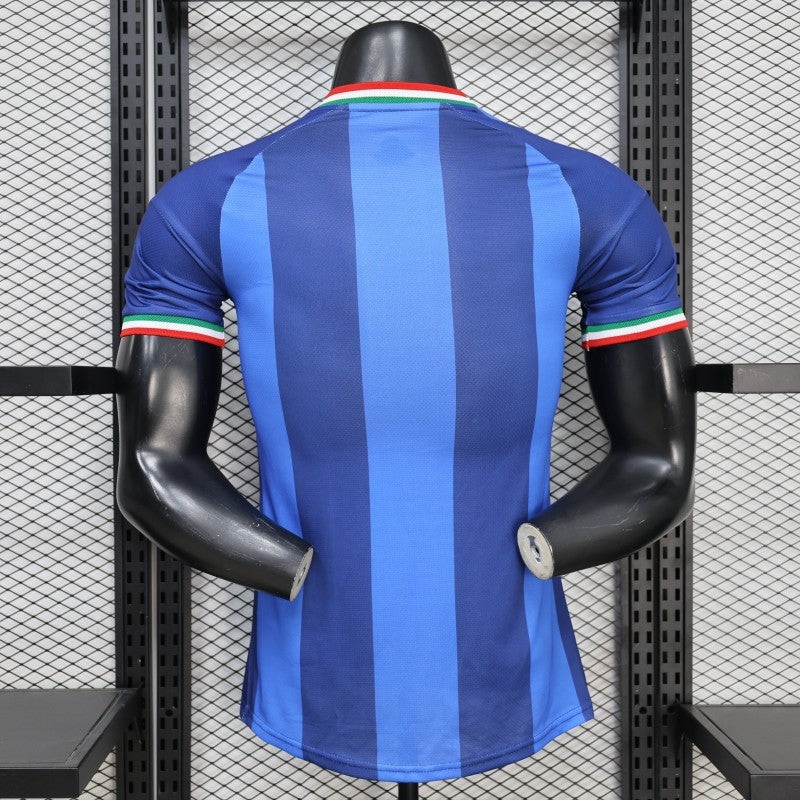 2026 Player Version Italy Blue with Tonal Vertical Stripes Shirt