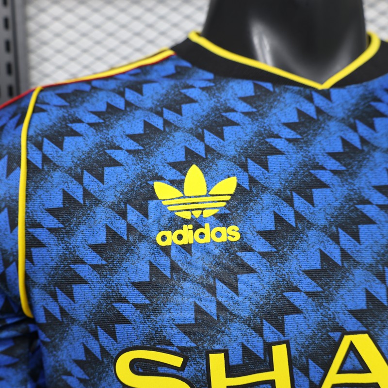 Player Version 2026 Manchester United Blue with Black  Away Shirt