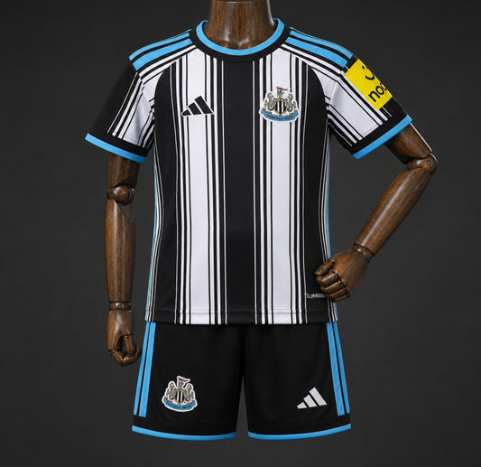 26/27 Kids Newcastle United Home Black/White Shirt + Shorts Set