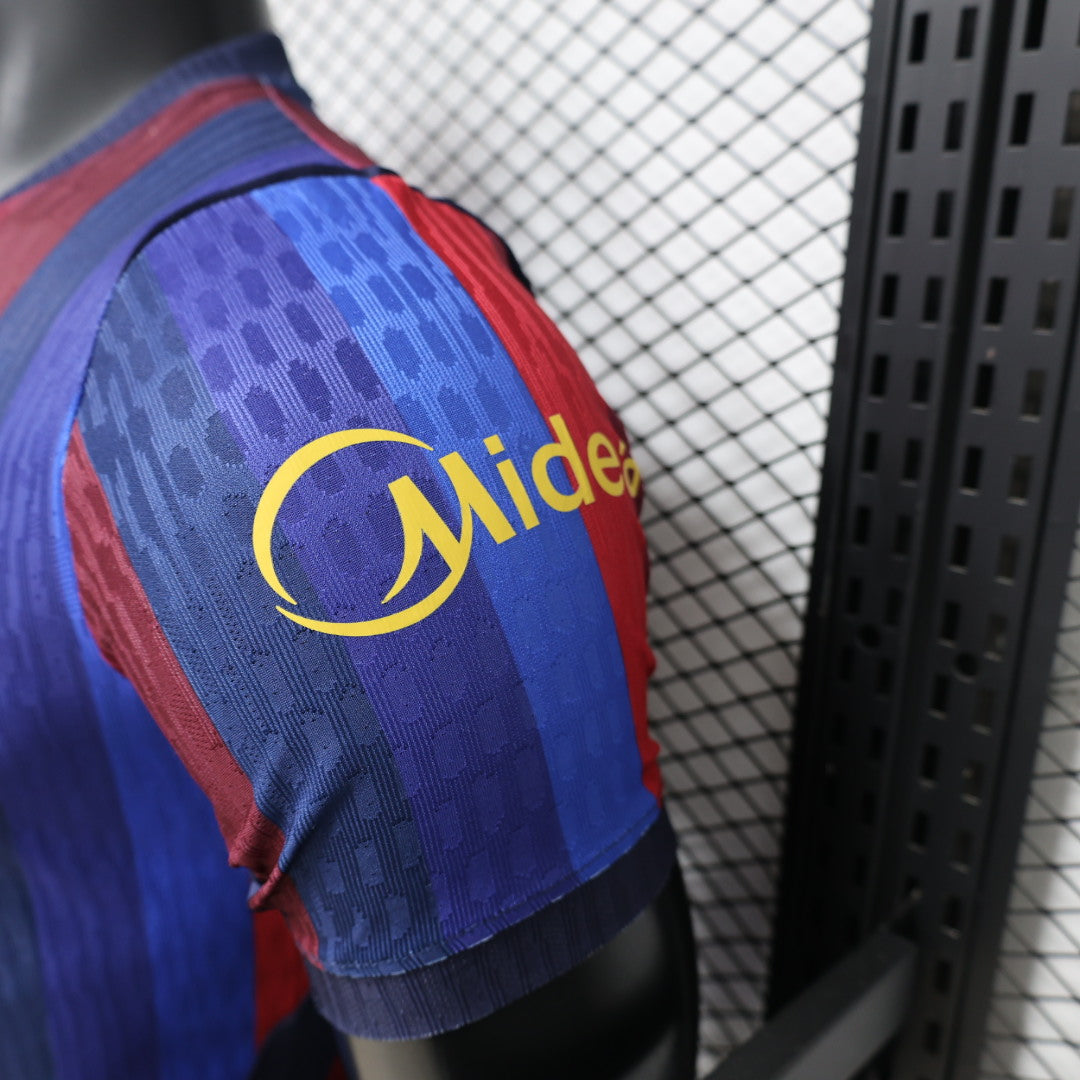 Player Version 26/27 FC Barcelona Deep Blue & Red Stripe  Home Shirt