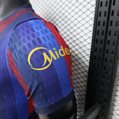 Player Version 26/27 FC Barcelona Deep Blue & Red Stripe  Home Shirt