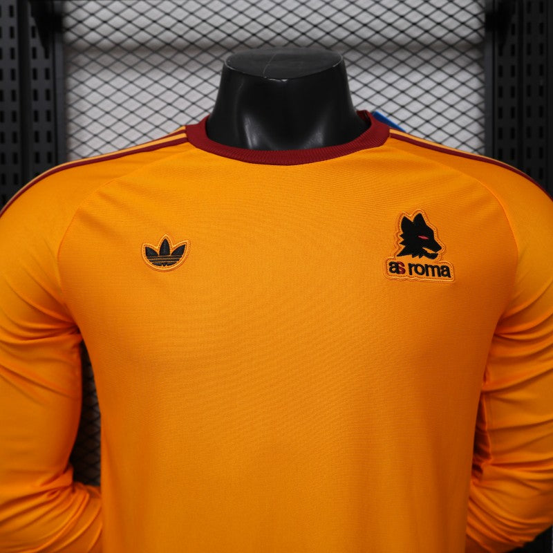 Player Version 2026 AS Roma x Adidas Originals Orange Special Edition Long Sleeve Shirt