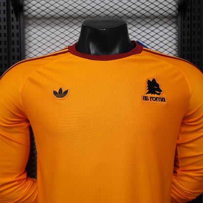 Player Version 2026 AS Roma x Adidas Originals Orange Special Edition Long Sleeve Shirt