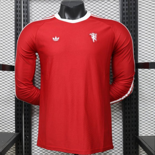 Player Version 2026 Manchester United Red Long Sleeve Adidas Originals Retro Special Edition Shirt