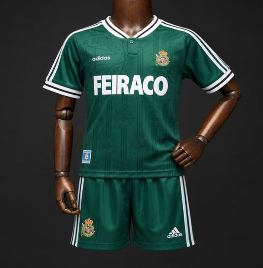 Retro Kids 99/00 Deportivo de La Coruna Away Green Shirt