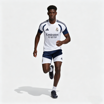 26/27 Real Madrid  White Short Sleeve+Soccer Shorts