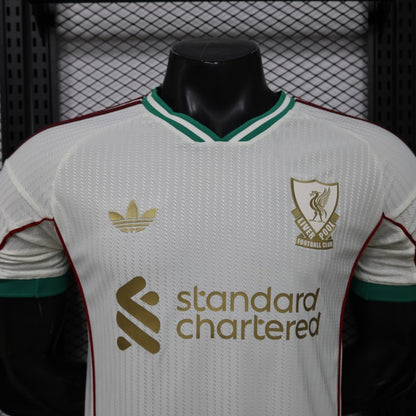 Player Version 26/27 Liverpool FC Off-White with Gold Crest  Special Edition Away Shirt