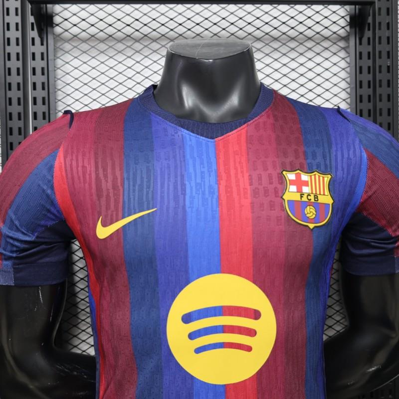 Player Version 26/27 FC Barcelona Deep Blue & Red Stripe  Home Shirt