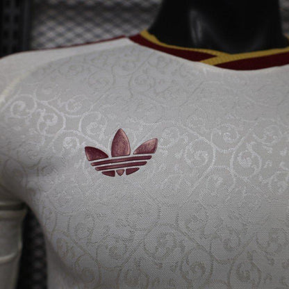 Player Version 2 Star 2026 Spain Away White Long Sleeve Shirt With Champion Patch