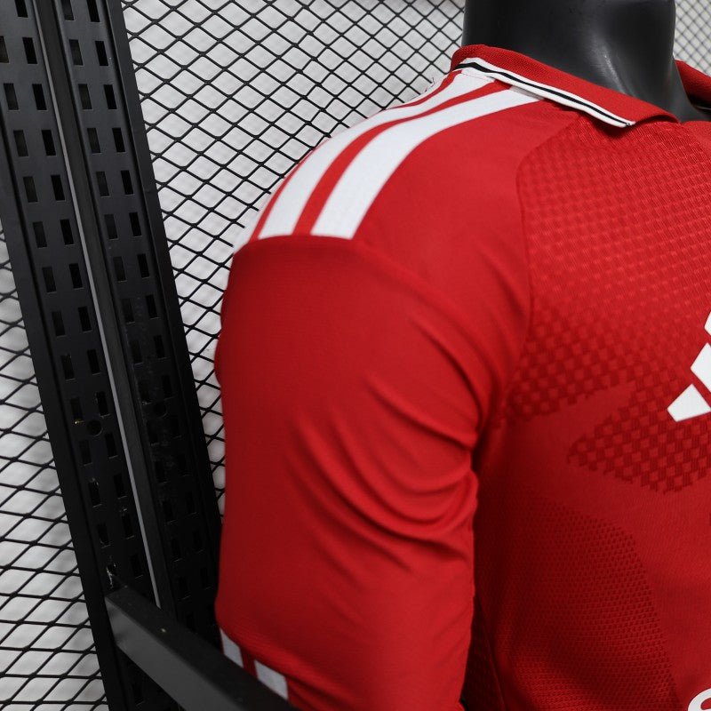 Player Version 26/27 Manchester United Red Polo Collar  Long Sleeve Shirt