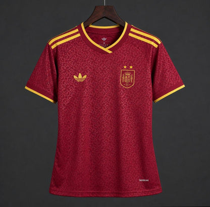2 Star 2026 Womens Spain Away Red Special Edition Shirt With Champion Patch