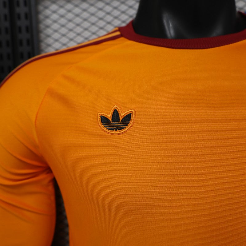 Player Version 2026 AS Roma x Adidas Originals Orange Special Edition Long Sleeve Shirt