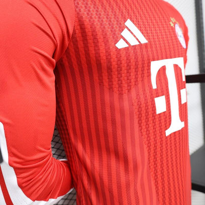 Player Version 26/27 FC Bayern Munich Red-on-Red Diagonal Stripe  Long Sleeve Shirt