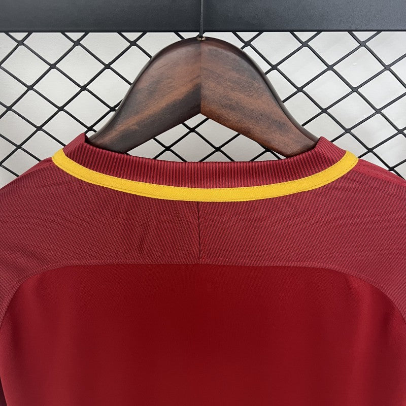 Retro 17/18 Roma Home Long Sleeve Shirt
