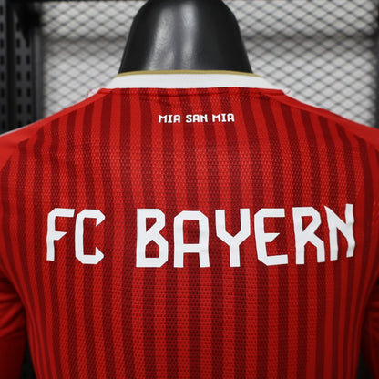 Player Version 26/27 FC Bayern Munich Red-on-Red Diagonal Stripe  Long Sleeve Shirt