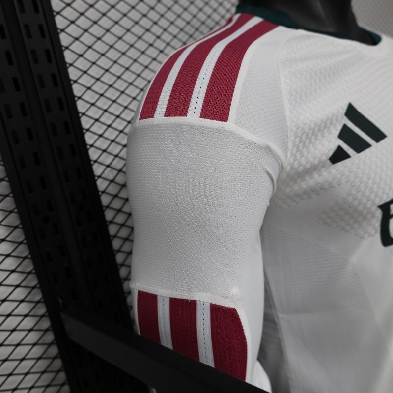 Player Version 26/27 Real Madrid White with Burgundy Stripe Long Sleeve Home Shirt