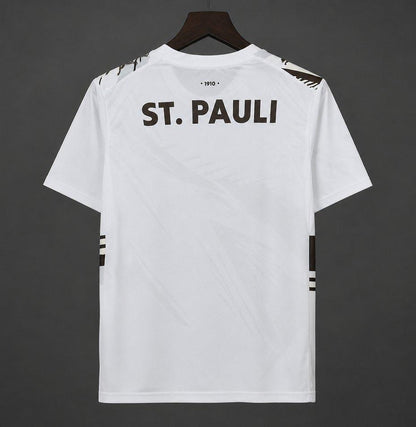 26/27 FC St. Pauli White with Black Graphic Away Shirt