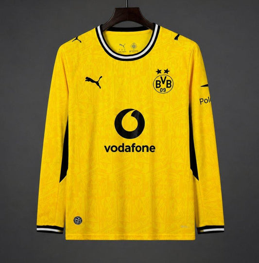 26/27 Borussia Dortmund Yellow with Black Sleeves Long Sleeve Home Shirt