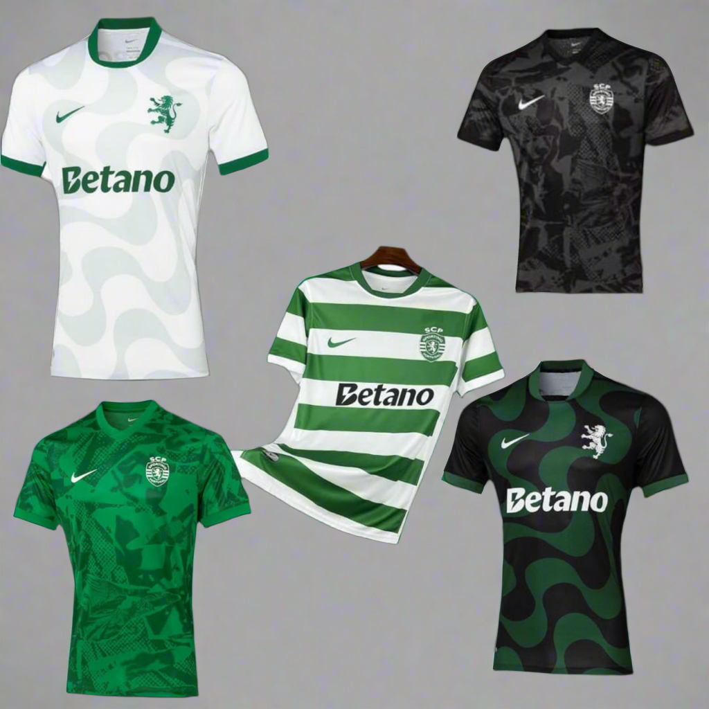 5 Camisolas Sporting 25/26 á escolha ..diferentes ou iguais £130