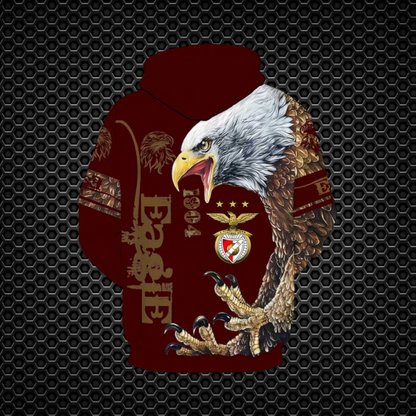Benfica - Sweat-shirt com capuz Eagle - Vermelha