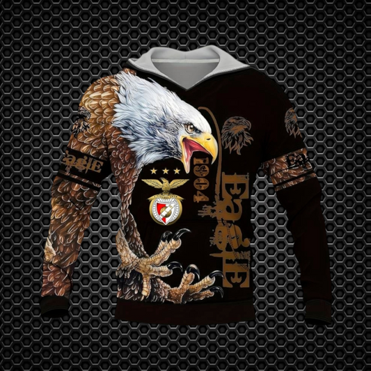 Benfica - Sweat-shirt com capuz Eagle - Preta