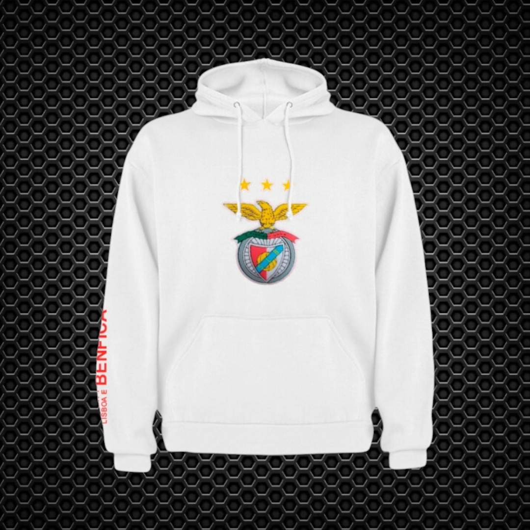 Benfica - Sweat-shirt com capuz - Branca