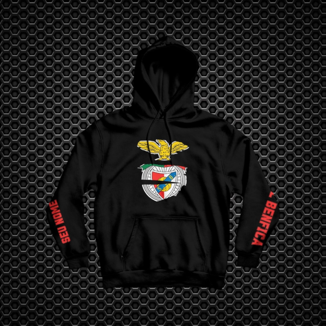 Benfica - Sweat-shirt com capuz - Preta
