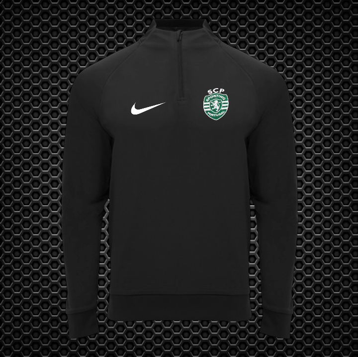 Sporting - Camisola de treino , manga raglan e meio fecho - REF 1115 - 02