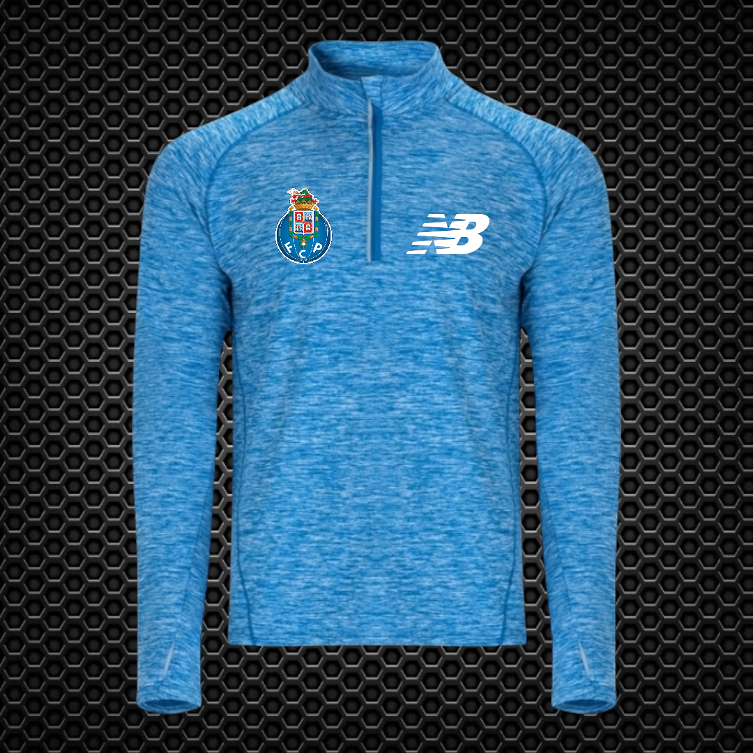 Porto - Long sleeve raglan technical shirt, with half zip