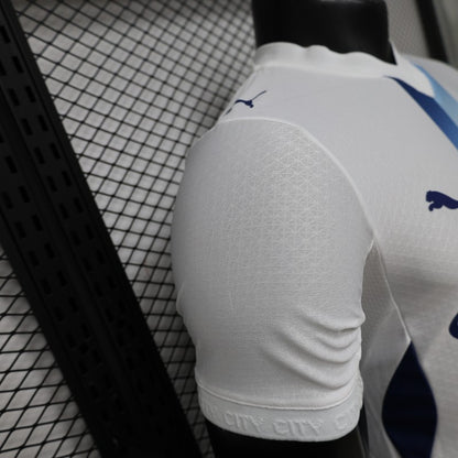 Player Version 26/27 Manchester City White with Blue Stripe Away Shirt