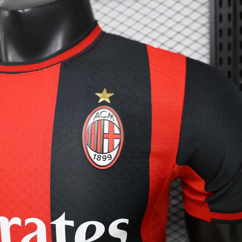 Player Version 26/27 AC Milan Red & Black Vertical Stripe Home Shirt