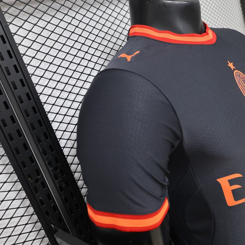 Player Version 26/27 AC Milan Away Navy Blue with Copper Orange Accents Shirt