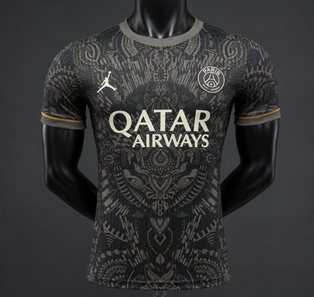 Player Version 26/27 Paris Saint-Germain Black with Tribal Pattern Special Edition Shirt