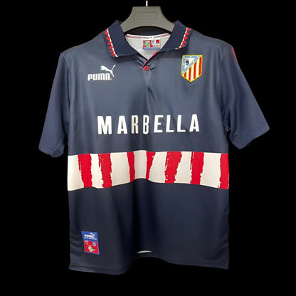 Retro 97/98 Atletico Madrid Away Navy Shirt