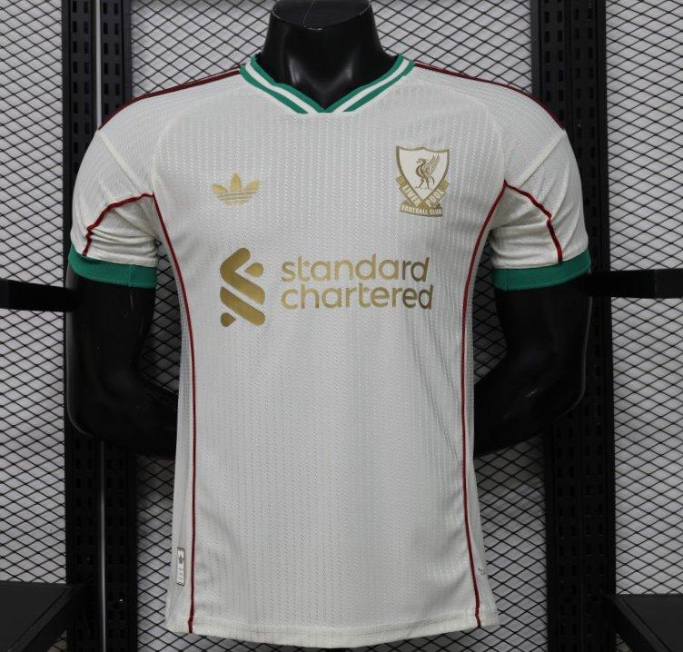 Player Version 26/27 Liverpool FC Off-White with Gold Crest  Special Edition Away Shirt