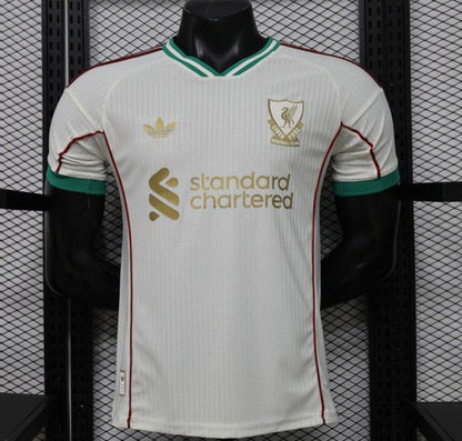 Player Version 26/27 Liverpool FC Off-White with Gold Crest  Special Edition Away Shirt