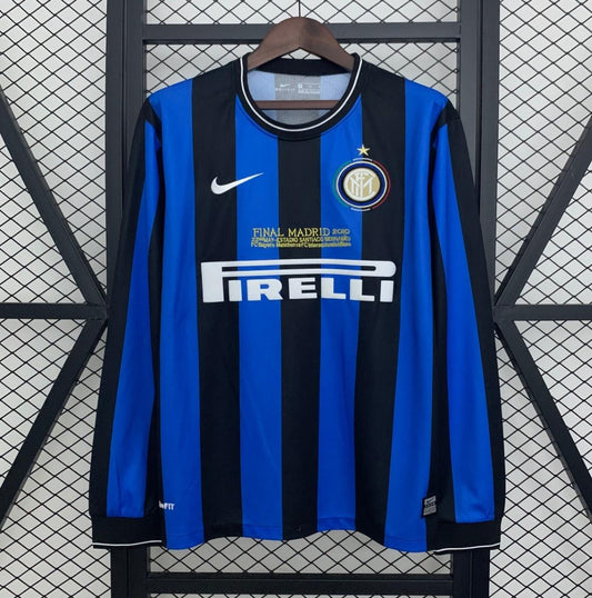 09/10 Retro Inter Milan Long Sleeves Champions League Edition Home Shirt