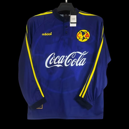 Retro 97/98 Club America Away Blue Long Sleeve Shirt